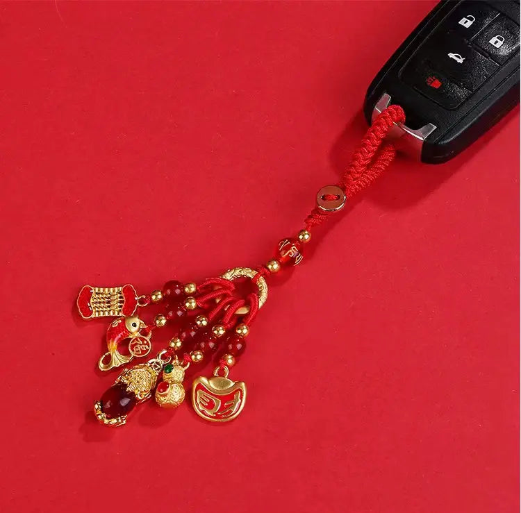 Good Luck and Safe Travels" Wealth-Inviting Pixiu Hanging Ornament